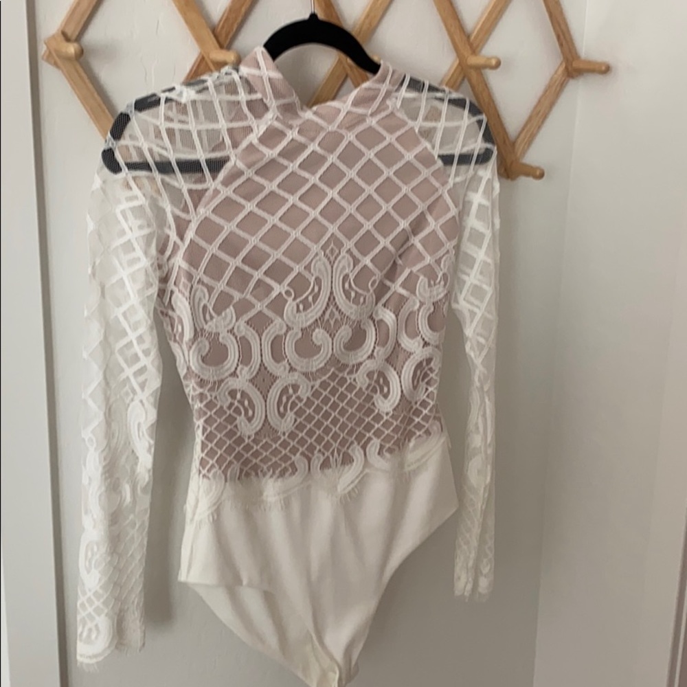 White/Nude bodysuit